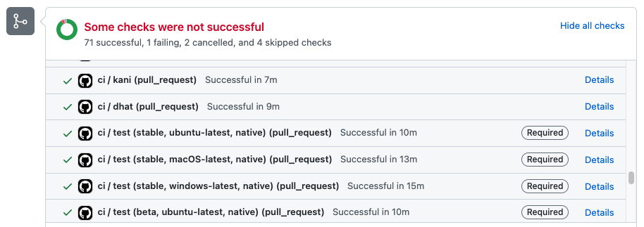 s2n-quic CI report showing both tests and Kani proofs verified on a pull request